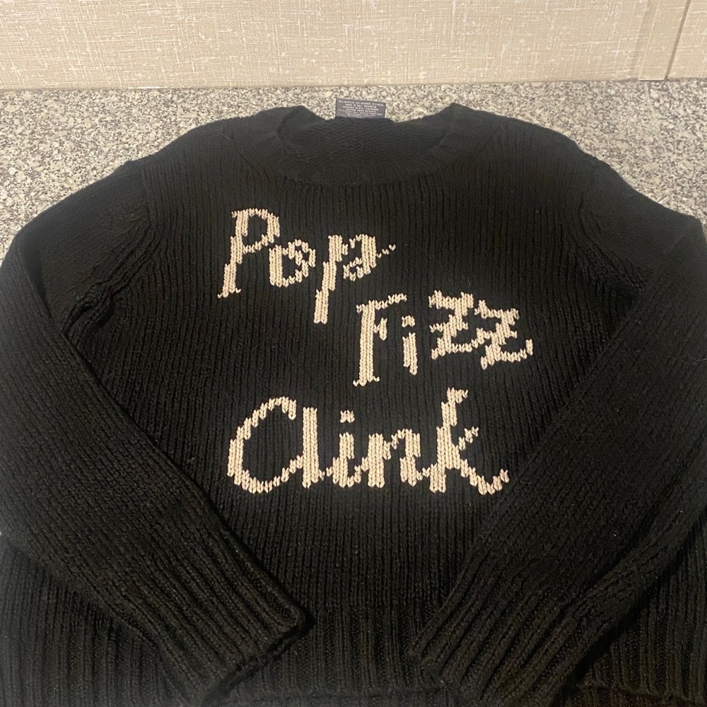 Wooden Ships Black Knit with Cream Lettering - Picture 5 of 5